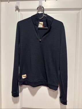 Tracksmith women’s navy Quarter-Zip Sweater